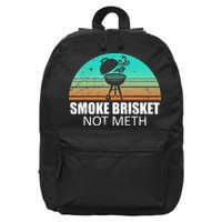 Smoke Brisket Not Mesh Crack Grilling Smoking Father 16 in Basic Backpack