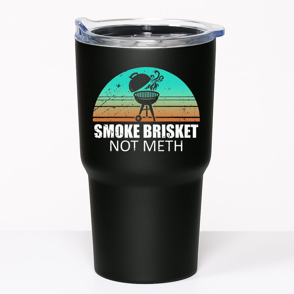 Smoke Brisket Not Mesh Crack Grilling Smoking Father Tumbler