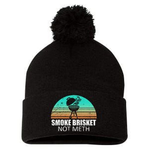 Smoke Brisket Not Mesh Crack Grilling Smoking Father Pom Pom 12in Knit Beanie