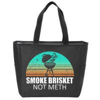Smoke Brisket Not Mesh Crack Grilling Smoking Father Zip Tote Bag