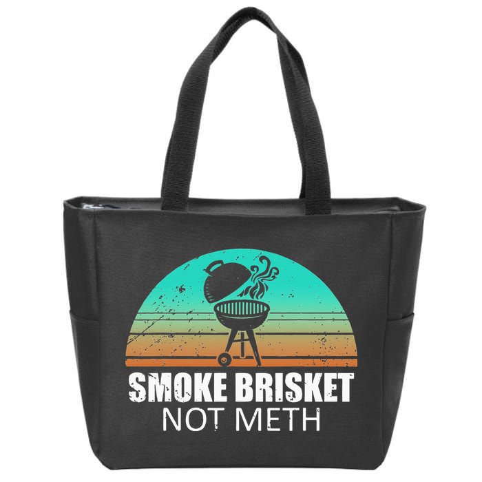 Smoke Brisket Not Mesh Crack Grilling Smoking Father Zip Tote Bag