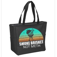 Smoke Brisket Not Mesh Crack Grilling Smoking Father Zip Tote Bag