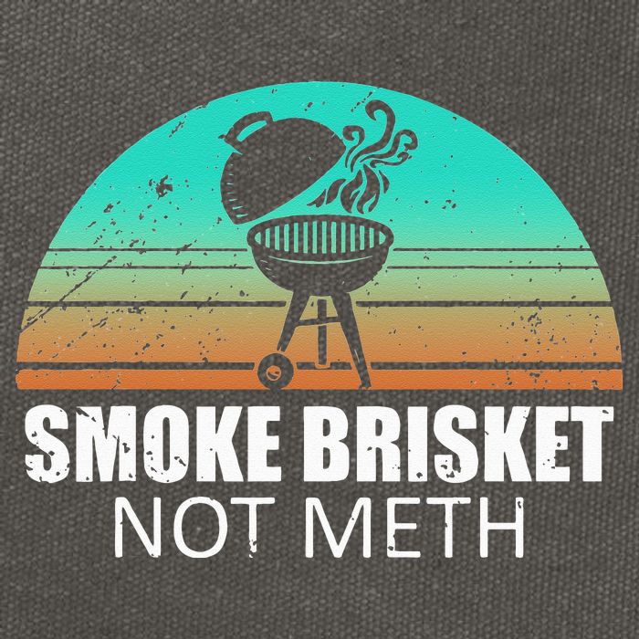 Smoke Brisket Not Mesh Crack Grilling Smoking Father Cotton Canvas Backpack