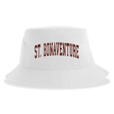 St. Bonaventure New York Ny Vintage Athletic Sports Sustainable Bucket Hat