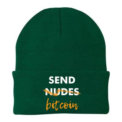 Send Bitcoin Not Nudes Funny Bitcoin Knit Cap Winter Beanie