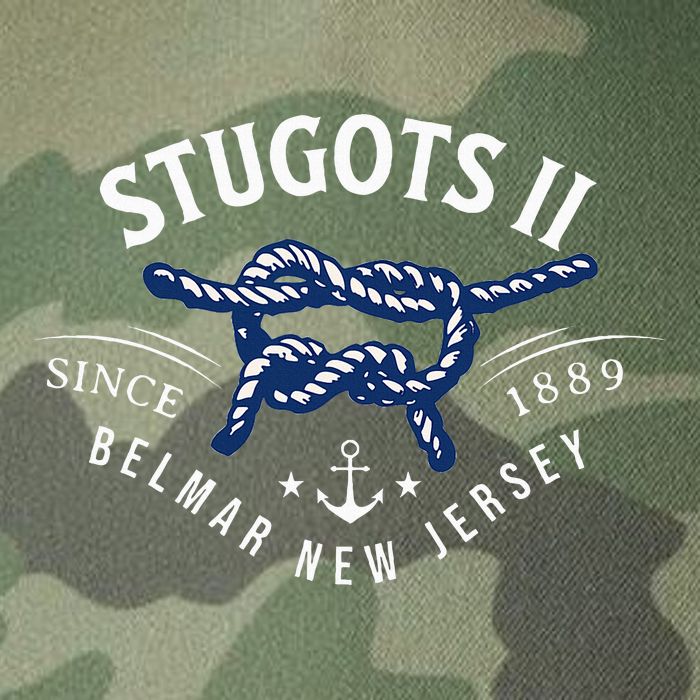 Stugots Belmar Nj Rope Retro Sarcastic Funny Boating Legacy Tie Dye Trucker Hat