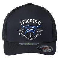 Stugots Belmar Nj Rope Retro Sarcastic Funny Boating Flexfit Unipanel Trucker Cap