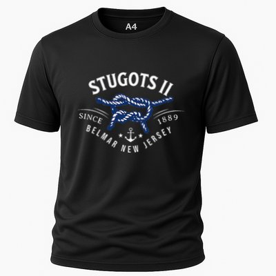 Stugots Belmar Nj Rope Retro Sarcastic Funny Boating Performance Shirt