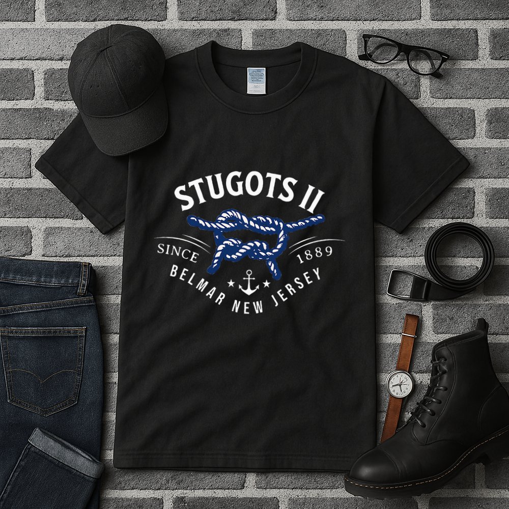 Stugots Belmar Nj Rope Retro Sarcastic Funny Boating Tall T-Shirt