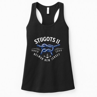 Stugots Belmar Nj Rope Retro Sarcastic Funny Boating Womens Tank Top
