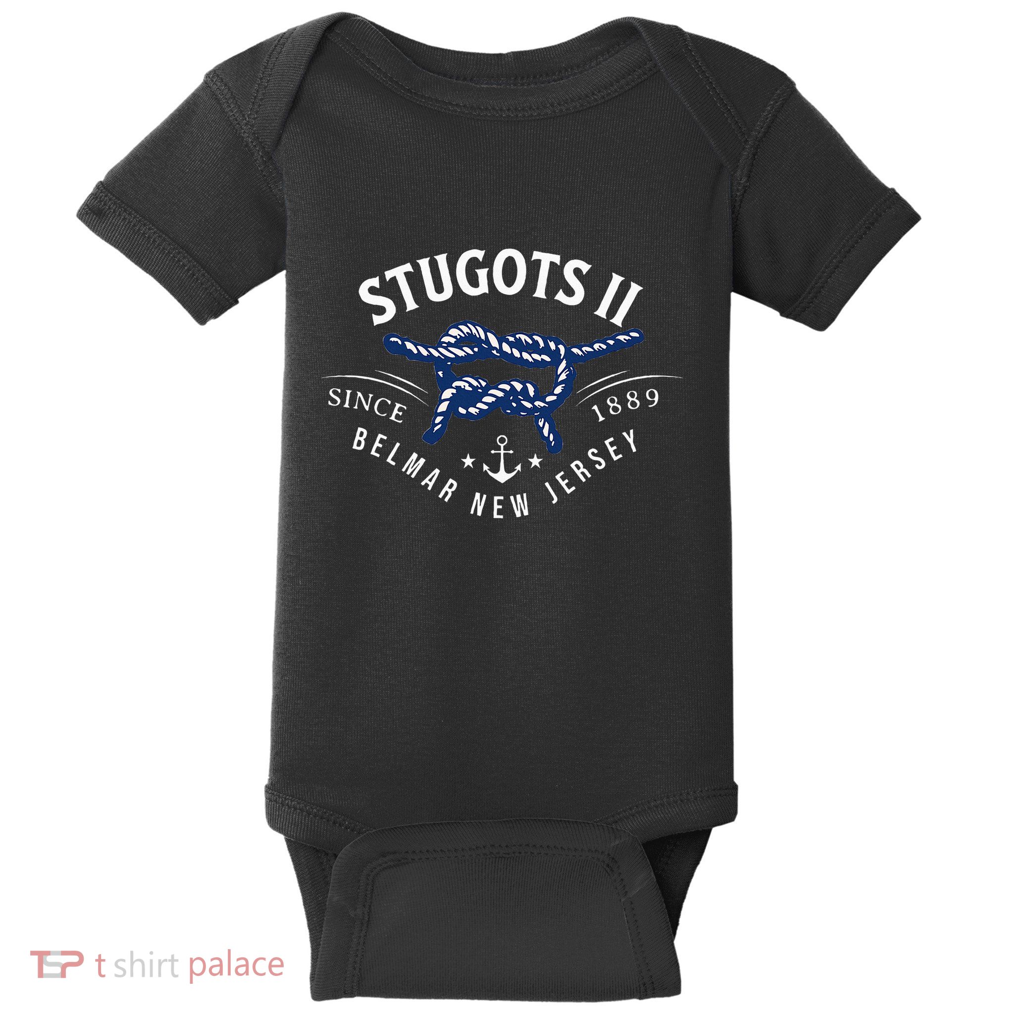 Stugots Belmar Nj Rope Retro Sarcastic Funny Boating Baby Bodysuit