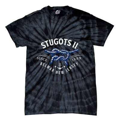 Stugots Belmar Nj Rope Retro Sarcastic Funny Boating Tie-Dye T-Shirt