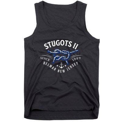 Stugots Belmar Nj Rope Retro Sarcastic Funny Boating Tank Top