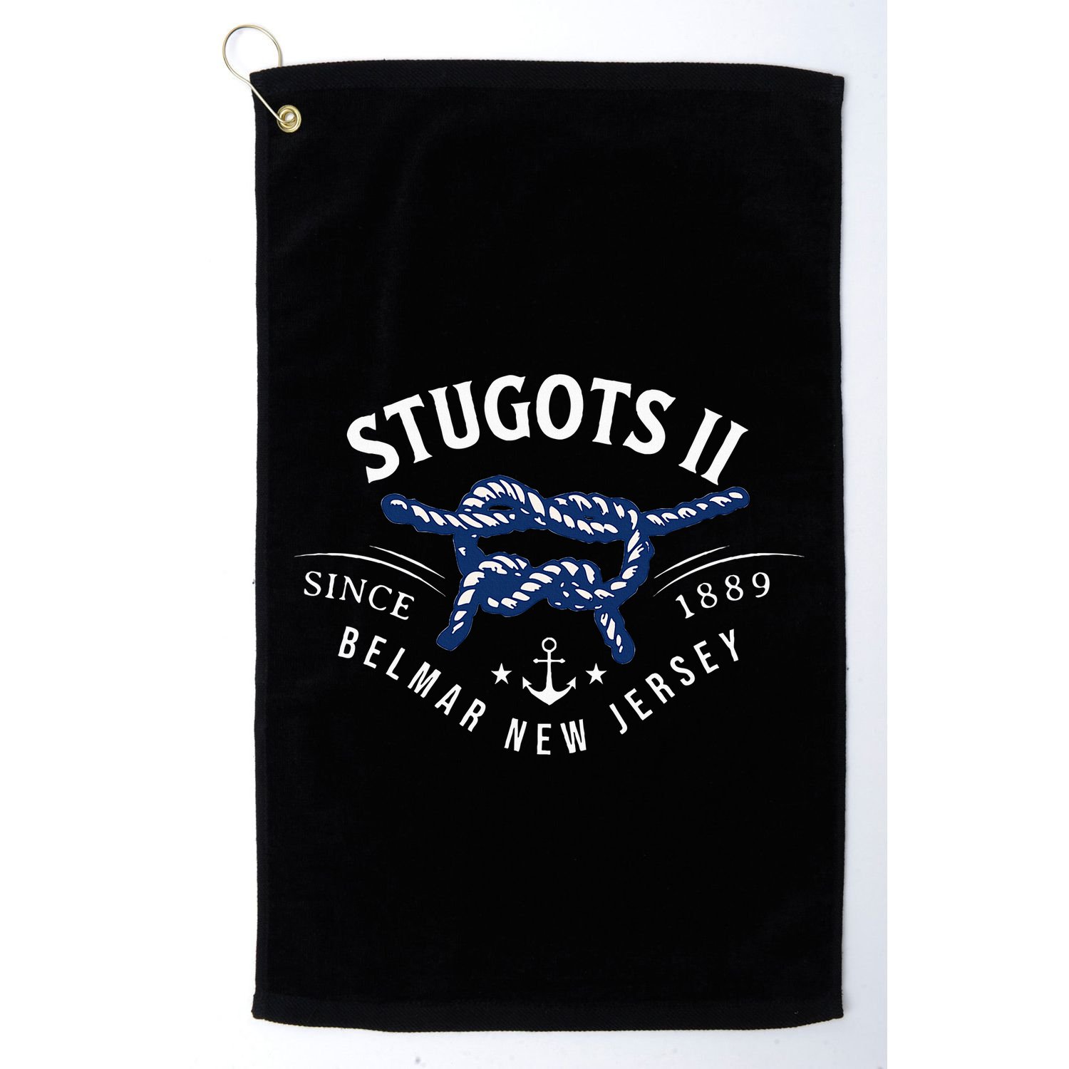 Stugots Belmar Nj Rope Retro Sarcastic Funny Boating Golf Towel