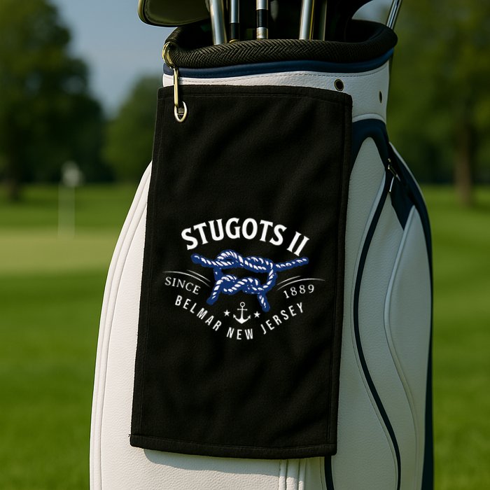 Stugots Belmar Nj Rope Retro Sarcastic Funny Boating Golf Towel