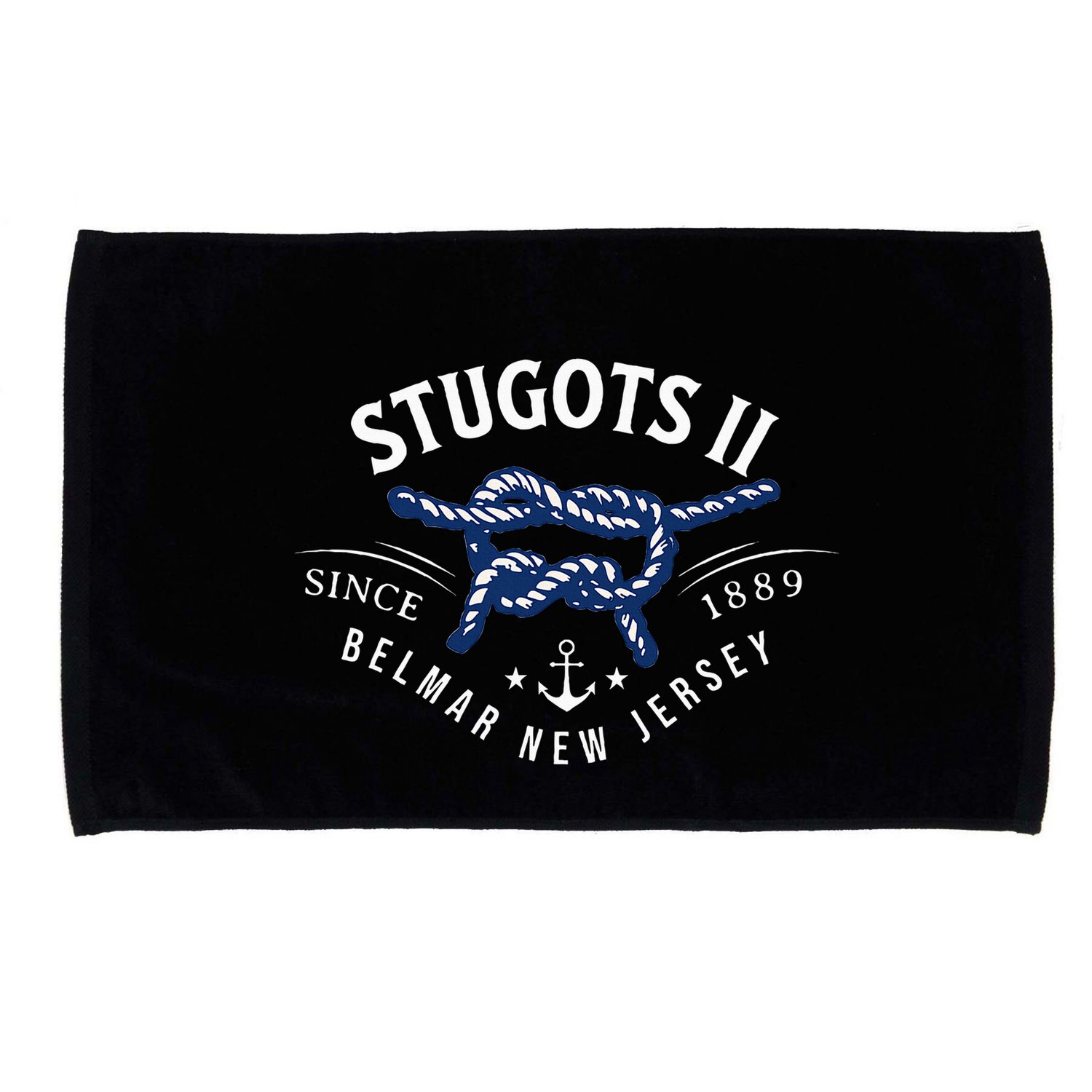 Stugots Belmar Nj Rope Retro Sarcastic Funny Boating Microfiber Hand Towel