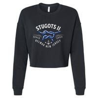 Stugots Belmar Nj Rope Retro Sarcastic Funny Boating Cropped Pullover Crew