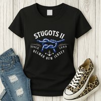Stugots Belmar Nj Rope Retro Sarcastic Funny Boating Womens T-Shirt