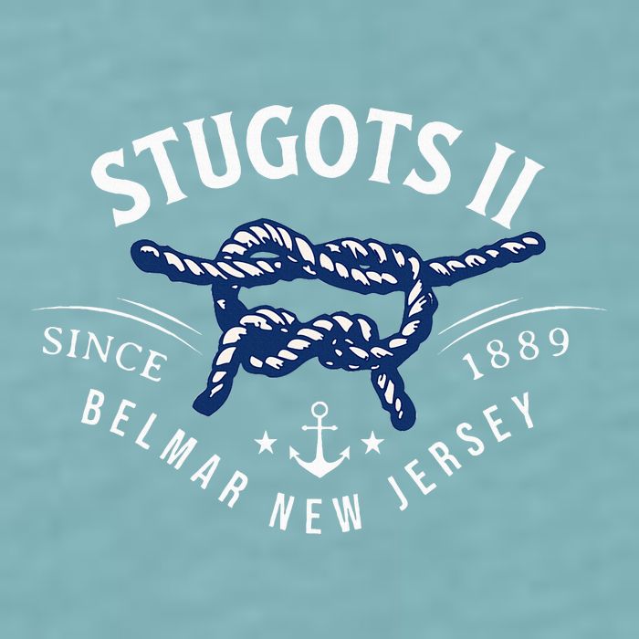 Stugots Belmar Nj Rope Retro Sarcastic Funny Boating Sueded Cloud Jersey T-Shirt