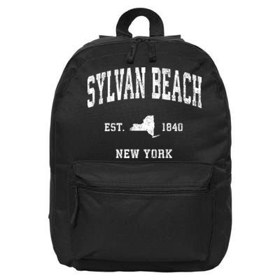 Sylvan Beach New York Ny Vintage Athletic 16 in Basic Backpack