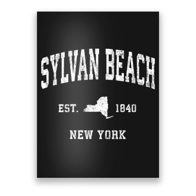 Sylvan Beach New York Ny Vintage Athletic Poster