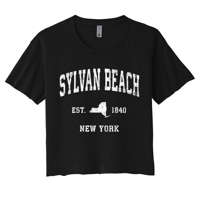 Sylvan Beach New York Ny Vintage Athletic Crop Top