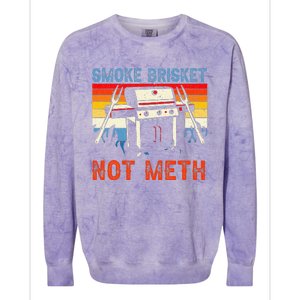 Smoke Brisket Not Mesh For A Funny Bbq Smoke Grilling Colorblast Crewneck Sweatshirt