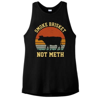 Smoke Brisket Not Meth Ladies PosiCharge Tri-Blend Wicking Tank