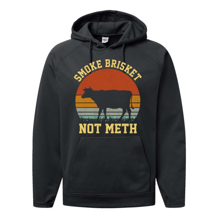 Smoke Brisket Not Meth Performance Fleece Hoodie