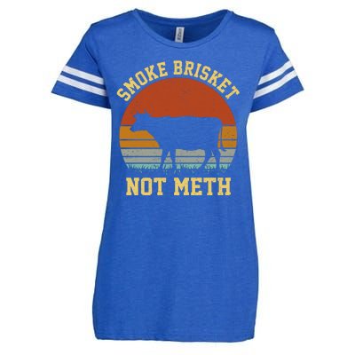 Smoke Brisket Not Meth Enza Ladies Jersey Football T-Shirt