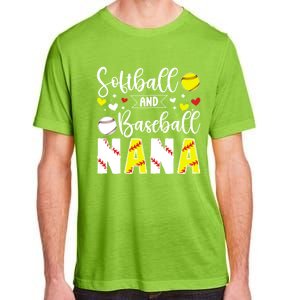 Softball Baseball Nana Grandma Baseball Softball Nana Gift Adult ChromaSoft Performance T-Shirt