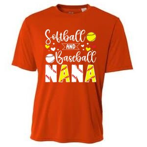 Softball Baseball Nana Grandma Baseball Softball Nana Gift Cooling Performance Crew T-Shirt