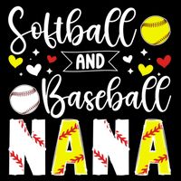Softball Baseball Nana Grandma Baseball Softball Nana Gift Backpack