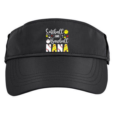 Softball Baseball Nana Grandma Baseball Softball Nana Gift Adult Drive Performance Visor