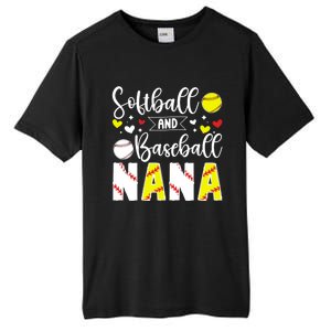 Softball Baseball Nana Grandma Baseball Softball Nana Gift Tall Fusion ChromaSoft Performance T-Shirt