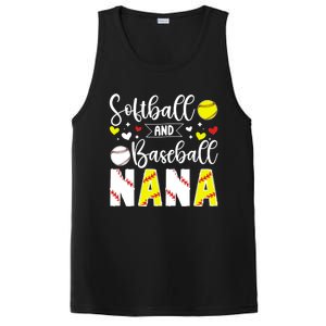 Softball Baseball Nana Grandma Baseball Softball Nana Gift PosiCharge Competitor Tank