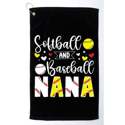 Softball Baseball Nana Grandma Baseball Softball Nana Gift Golf Towel