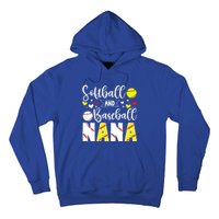 Softball Baseball Nana Grandma Baseball Softball Nana Gift Hoodie