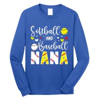 Softball Baseball Nana Grandma Baseball Softball Nana Gift Long Sleeve Shirt