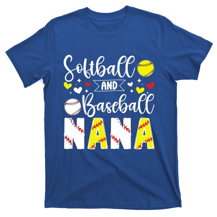 Softball Baseball Nana Grandma Baseball Softball Nana Gift T-Shirt