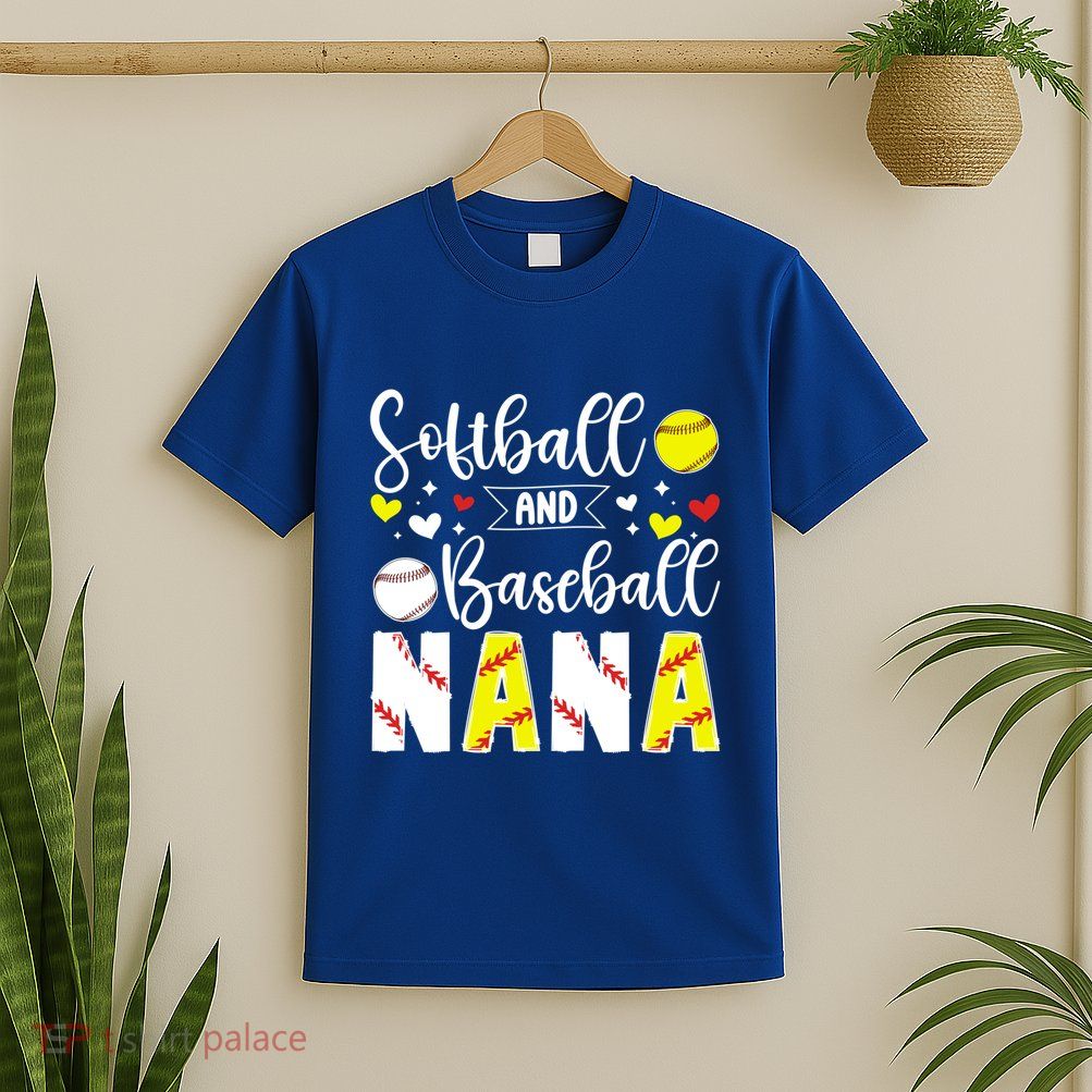 Softball Baseball Nana Grandma Baseball Softball Nana Gift T-Shirt