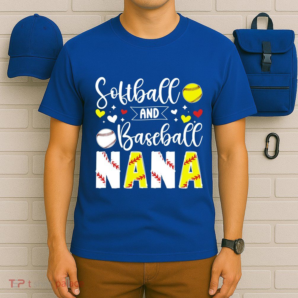 Softball Baseball Nana Grandma Baseball Softball Nana Gift T-Shirt