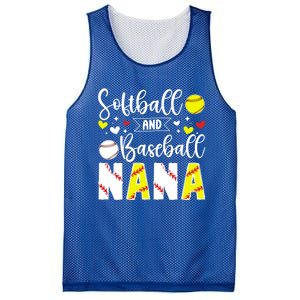 Softball Baseball Nana Grandma Baseball Softball Nana Gift Mesh Reversible Basketball Jersey Tank