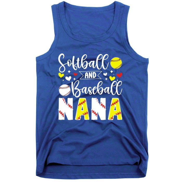 Softball Baseball Nana Grandma Baseball Softball Nana Gift Tank Top