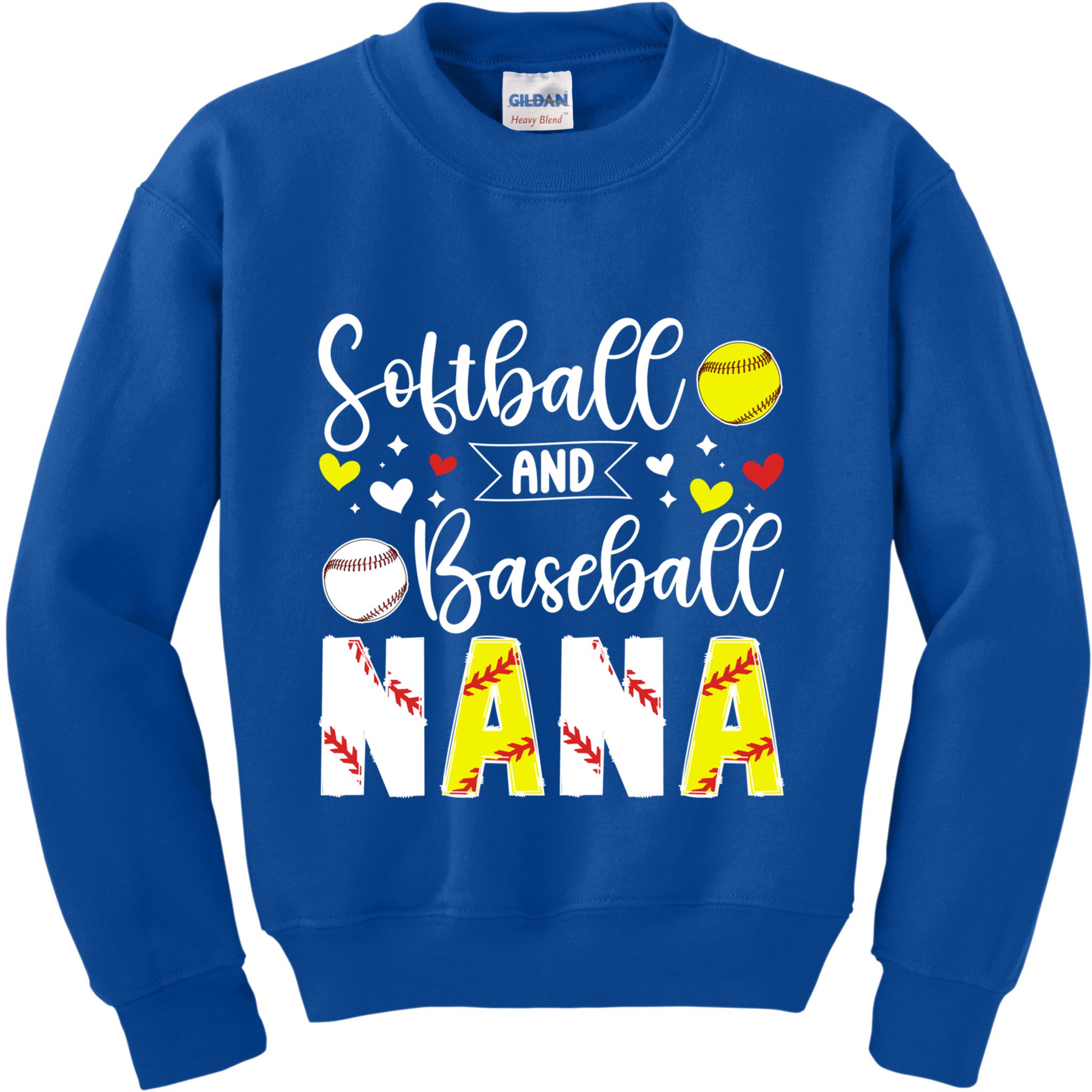 Softball Baseball Nana Grandma Baseball Softball Nana Gift Kids Sweatshirt