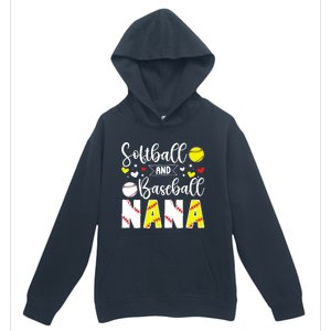 Softball Baseball Nana Grandma Baseball Softball Nana Gift Urban Pullover Hoodie