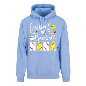 Softball Baseball Nana Grandma Baseball Softball Nana Gift Unisex Surf Hoodie