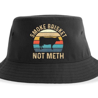 Smoke Brisket Not Meth Pitmaster BBQ Lover Smoker Grilling Sustainable Bucket Hat