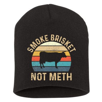 Smoke Brisket Not Meth Pitmaster BBQ Lover Smoker Grilling Short Acrylic Beanie