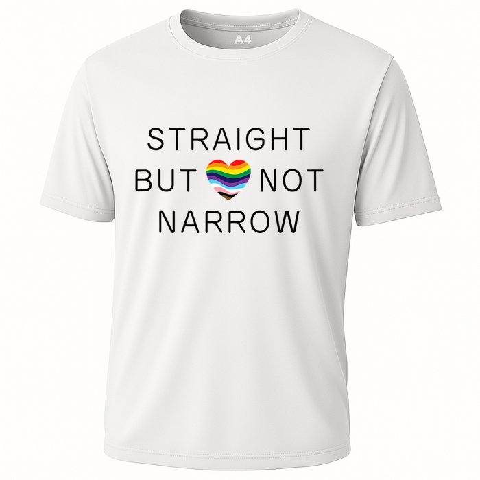 Straight But Not Narrow Proud Ally Rainbow Pride Month Cooling Performance Crew T-Shirt